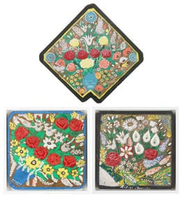 Helena Chwistek (Polish/Poland) Folk Floral Paintings