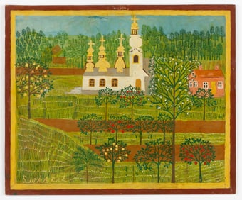 Ludwig Wiecek (Polish/Poland) Church In Country Side
