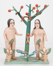 (Anonymous) Folk Art Adam And Eve (Polish/Poland)