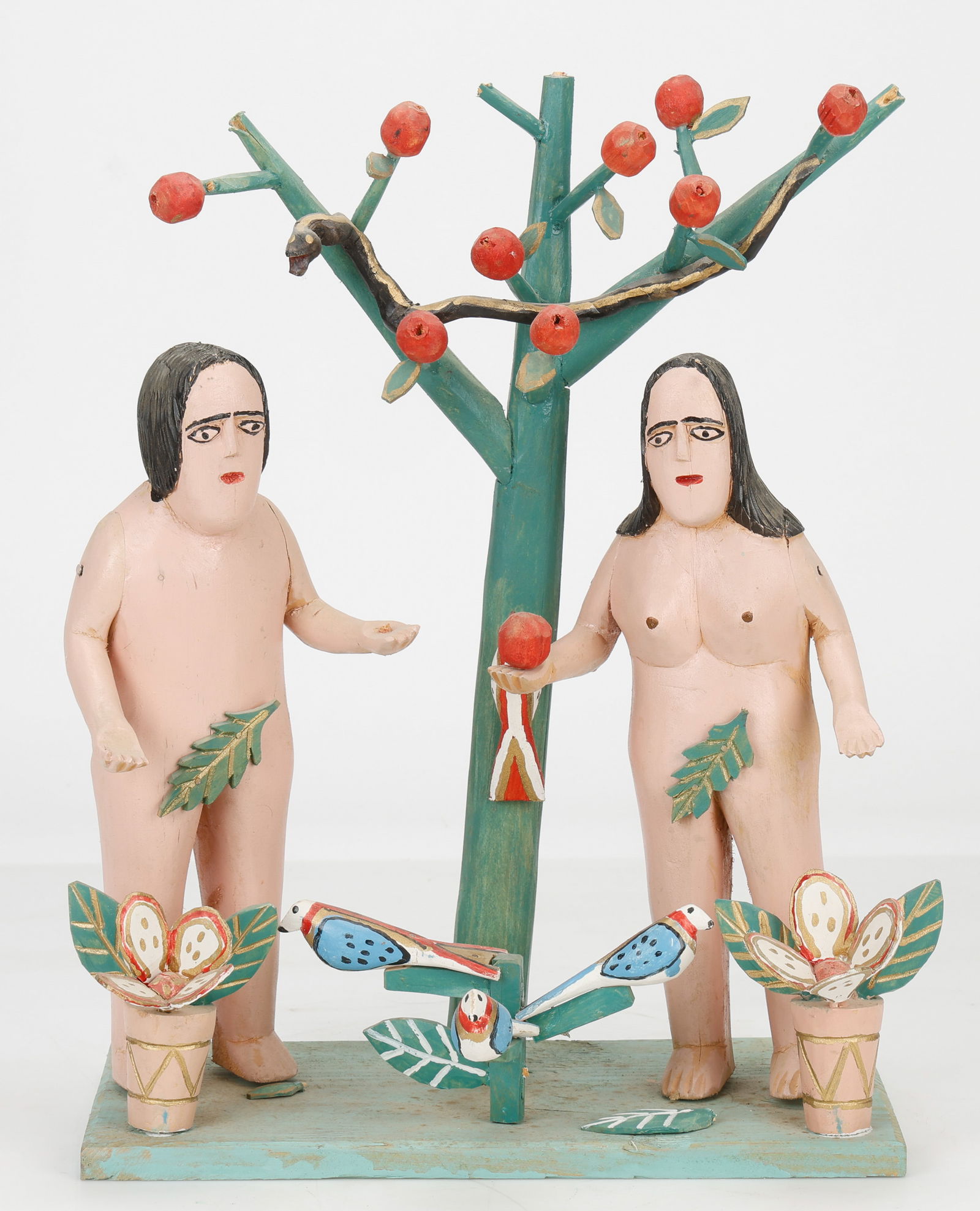 (Anonymous) Folk Art Adam And Eve (Polish/Poland) (1 of 5)