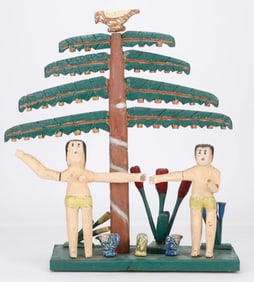 (Anonymous) Folk Art Adam And Eve (Polish/Poland)