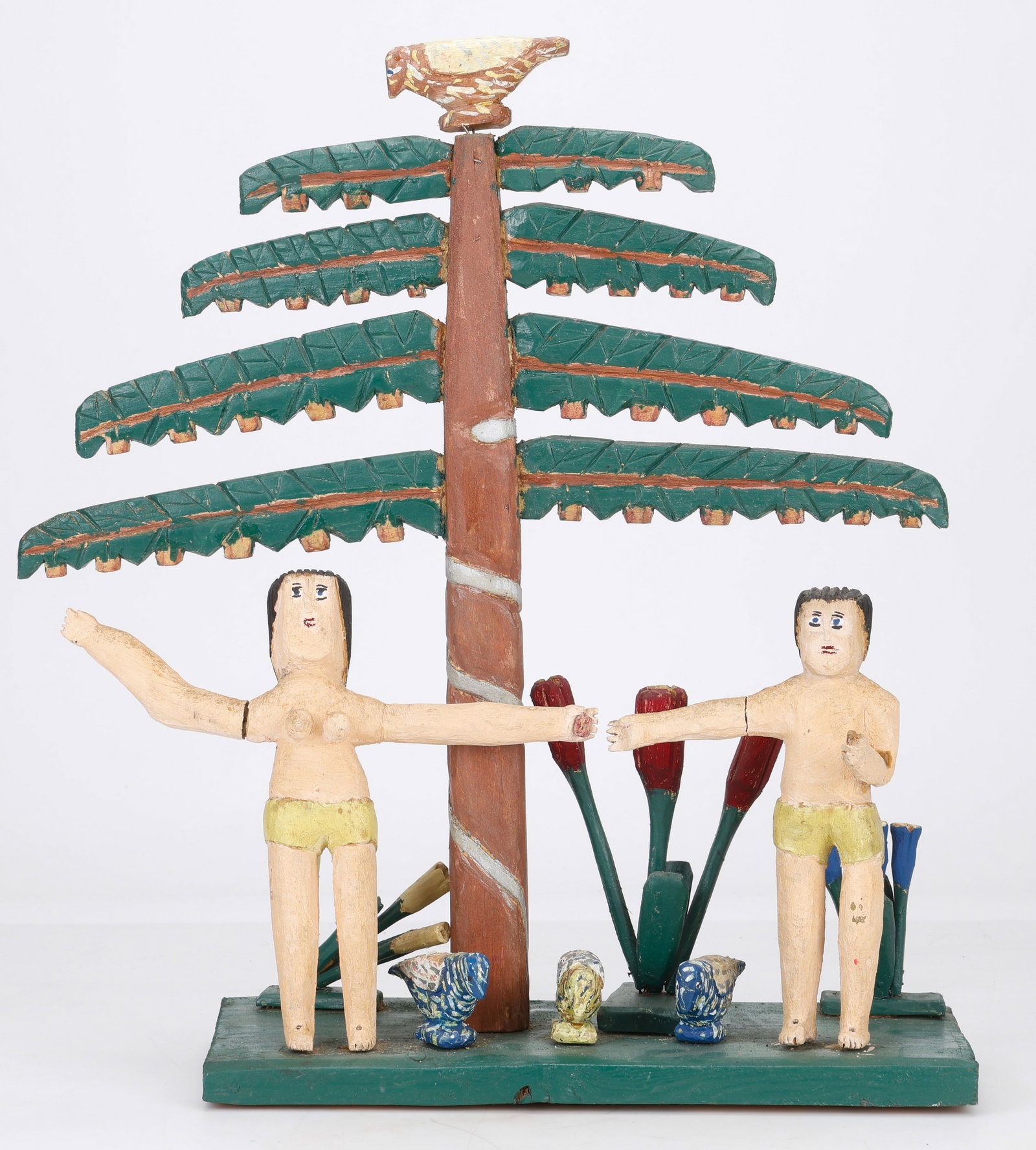 (Anonymous) Folk Art Adam And Eve (Polish/Poland) (1 of 4)