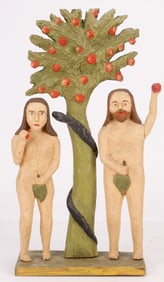 (Anonymous) Folk Art Adam And Eve (Polish/Poland)