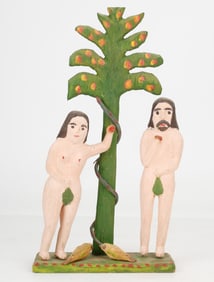 (Anonymous) Folk Art Adam And Eve (Polish/Poland)
