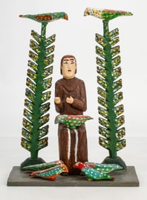 Folk Art Carving of Saint Francis (Polish/Poland)