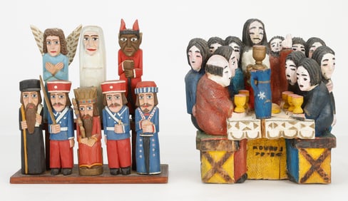 2 Folk Art Carvings (Polish/Poland)