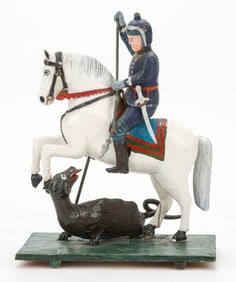 Folk Art Saint George and the Dargon (Polish/Poland)