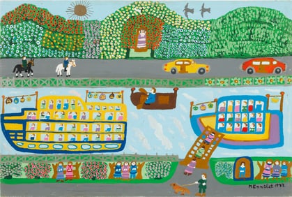 Minna Ennulat (German/Germany) Boats, Dated 1977