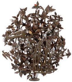 Serge Jolimeau (Haitian/Haiti) Tree of Life Metal, Dated 1995