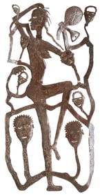 Gabriel Bien Aime (Haitian/Haiti) Monumental Cut Metal Sculpture