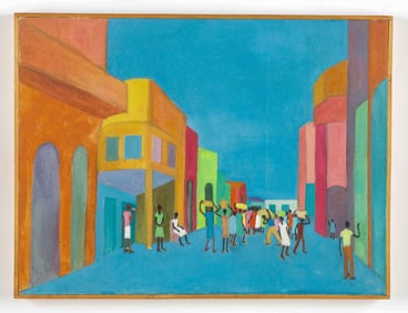 Attrib. Antonio Joseph (Haitian/Haiti) Street Scene