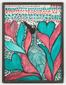 Toussaint St. Pierre (Haitian/Haiti) Bird in Plant