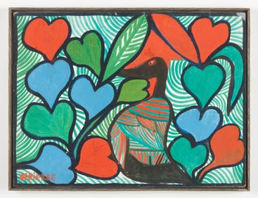 Toussaint St. Pierre (Haitian/Haiti) Bird Among Plants
