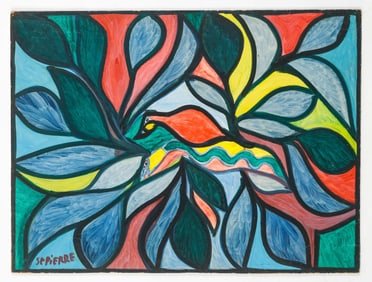 Toussaint St. Pierre (Haitian/Haiti) Bird in Flora