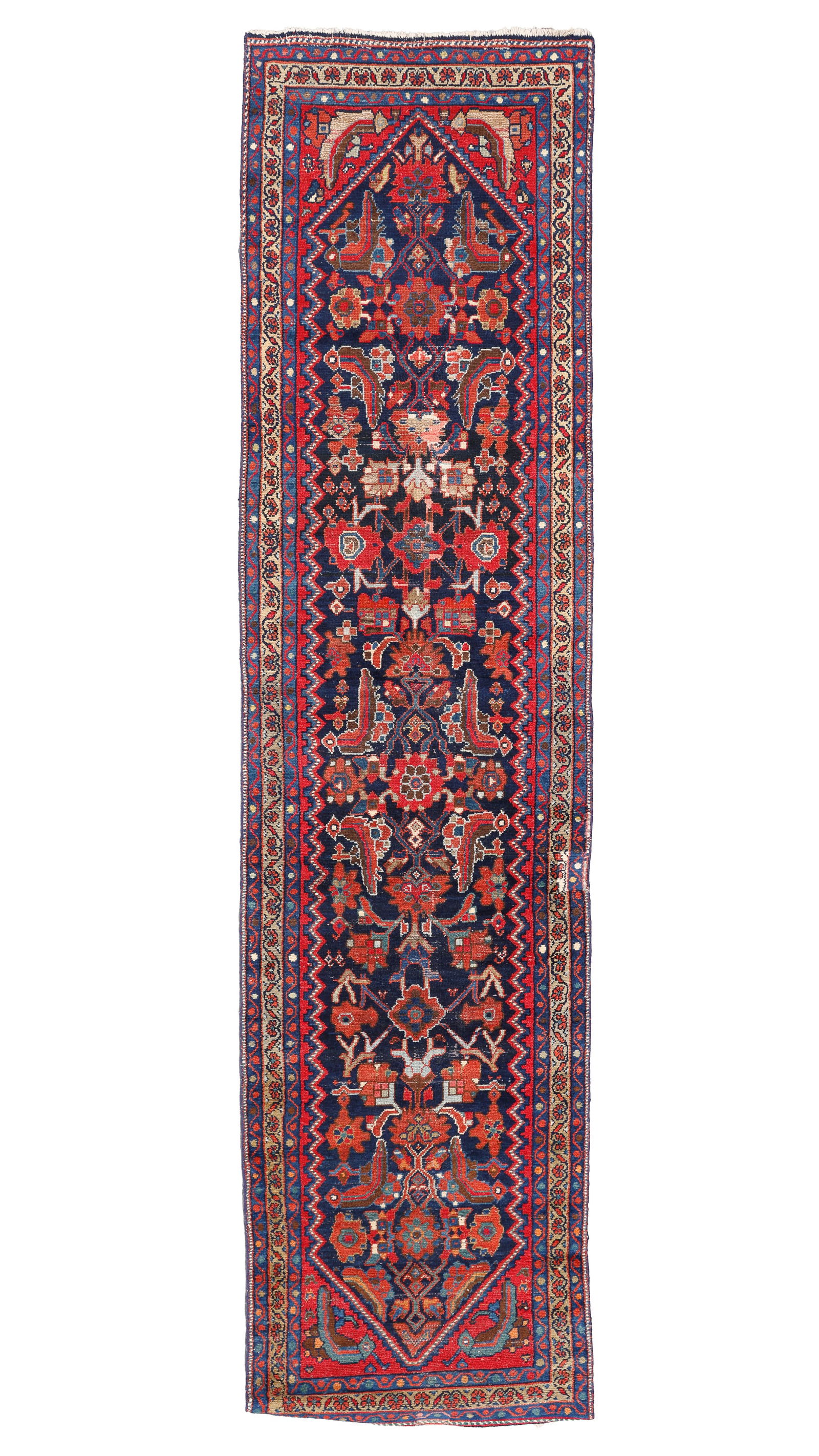 Blue Mahal Runner, Persia, Mid 20th C., 3'3'' x 12'11'' (1 of 4)