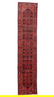 Malayer Rug, Persia, Mid/Late 20th C., 2'6'' x 16'4'': Malayer Rug, Persia, Mid/Late 20th C., 2'6'' x 16'4'' (76 x 498 cm). Weight: 34 lbs. Material: wool pile, cotton warp, cotton weft.