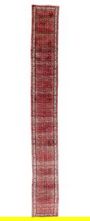 Long Hamadan Runner, Persia, Mid 20th C., 2'9'' x 21'11'': Long Hamadan Runner, Persia, Mid 20th C., 2'9'' x 21'11'' (84 x 668 cm). Weight: 52 lbs. Material: wool pile, cotton warp, cotton weft.