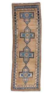 Camel Field Sarab Rug, Persia, Ca. 1920, 3'3'' x 9'8'': Camel Field Sarab Rug, Persia, Ca. 1920, 3'3'' x 9'8'' (99 x 295 cm). Weight: 21 lbs. Wool.