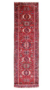 Karadja Runner, Persia, Ca. 1950, 3'7'' x 12'5'': Karadja Runner, Persia, Ca. 1950, 3'7'' x 12'5'' (109 x 378 cm). Weight: 31 lbs. Material: wool pile, cotton warp, cotton weft.