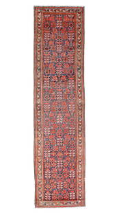 Malayer Rug, Persia, Ca. 1940, 3'3'' x 13'4'': Malayer Rug, Persia, Ca. 1940, 3'3'' x 13'4'' (99 x 406 cm). Weight: 22 lbs. Material: wool pile, cotton warp, cotton weft.