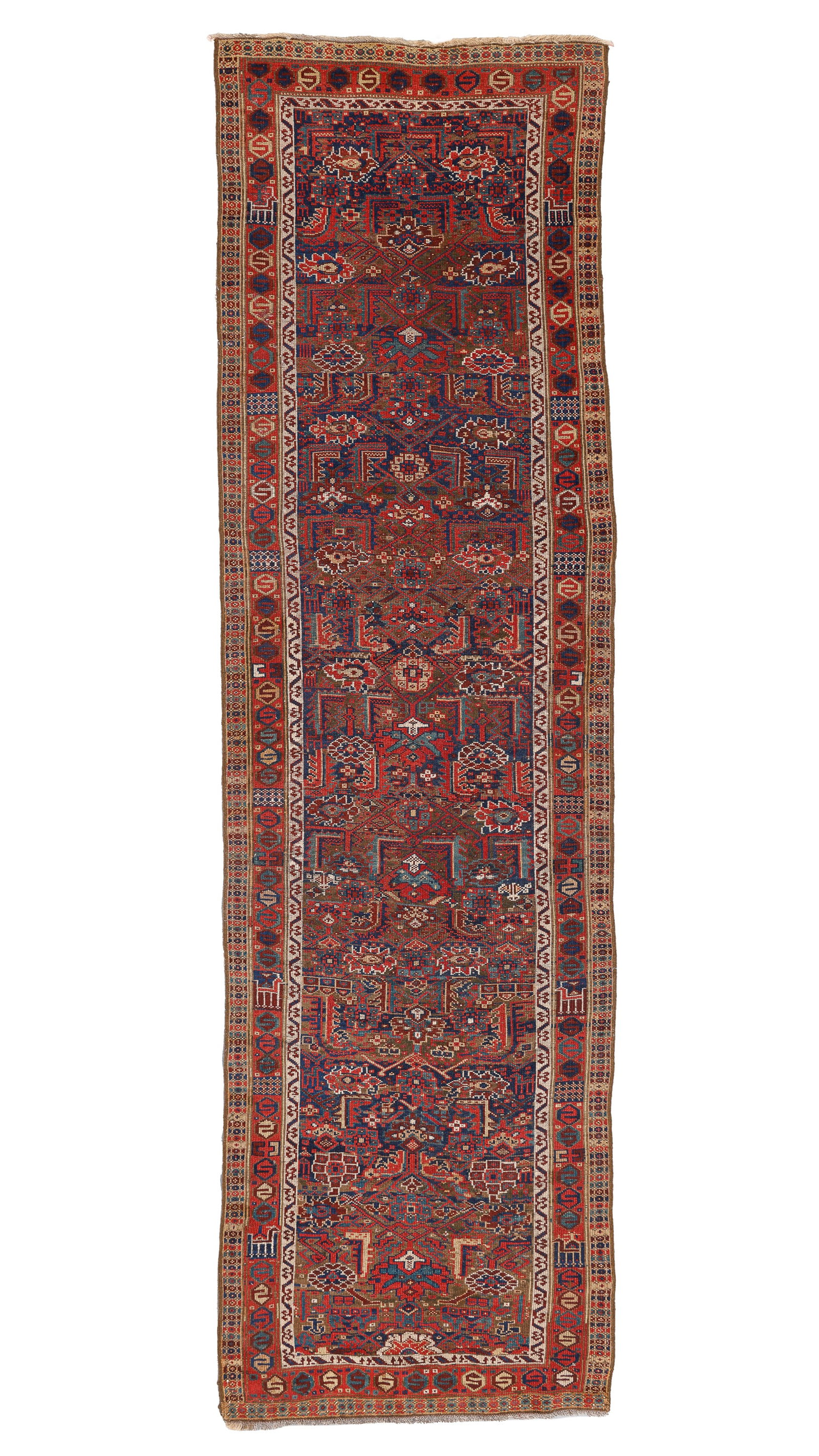 Bidjar Rug, Persia, Late 19th C., 3'6'' x 12'5'' (1 of 4)