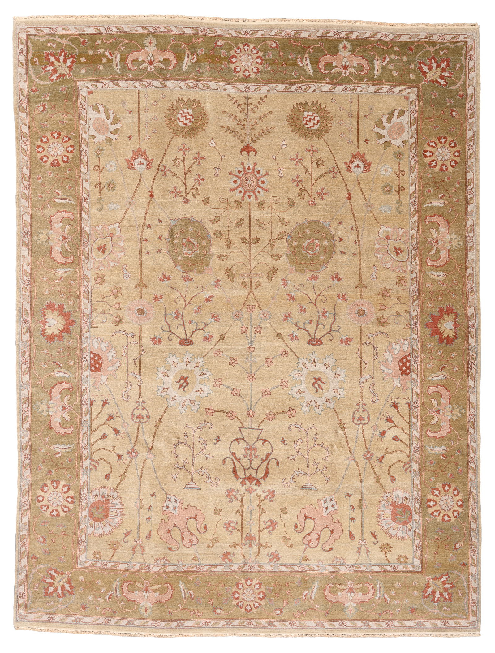 Indo Oushak Rug, Late 20th C., 9'11'' x 12'8'' (1 of 4)