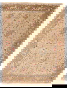 Indo Oushak Rug, Late 20th C., 9'11'' x 12'8''