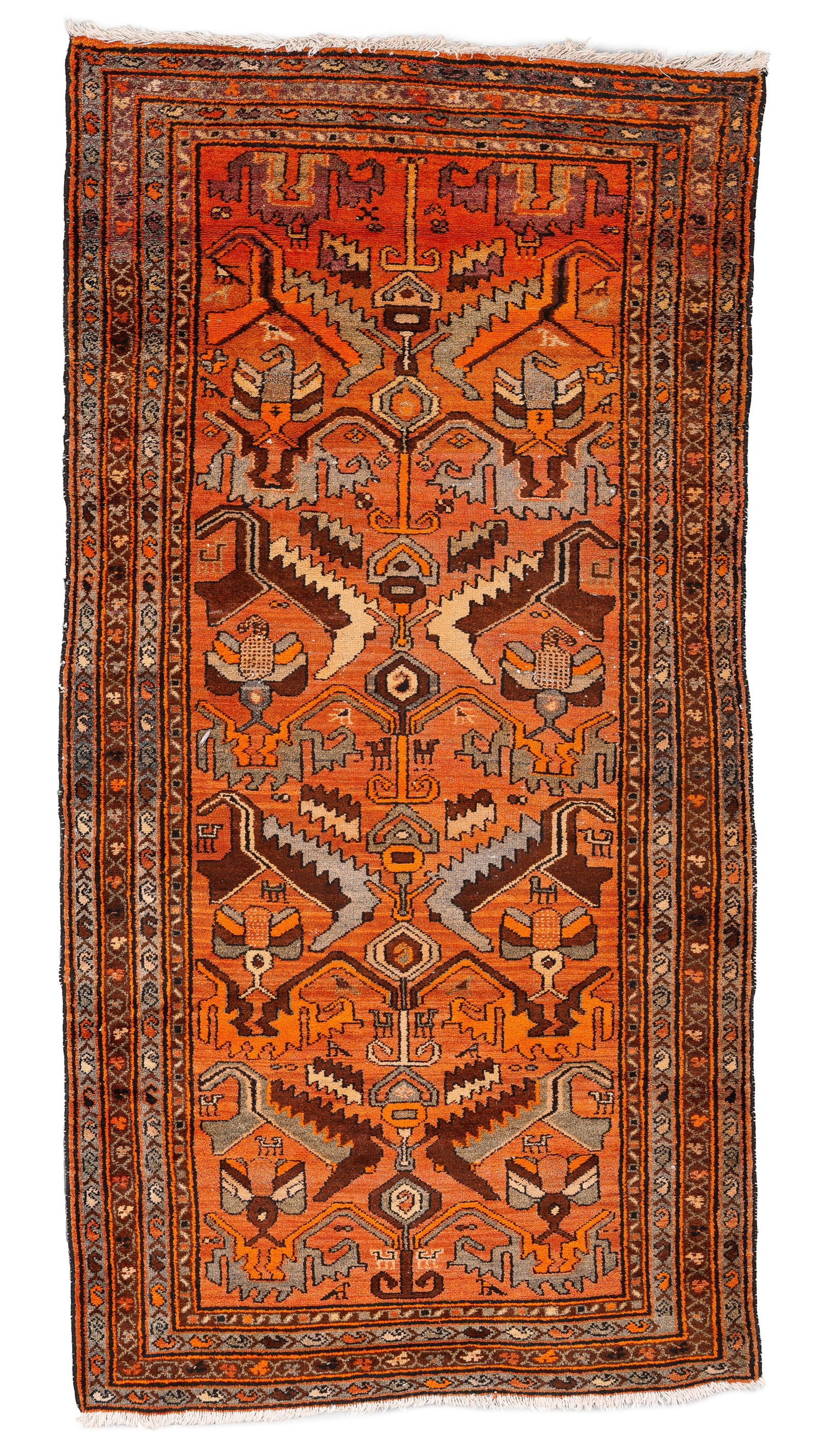 Hamadan Rug, Persia, Mid/Late 20th C., 3'5'' x 7'0'' (1 of 4)