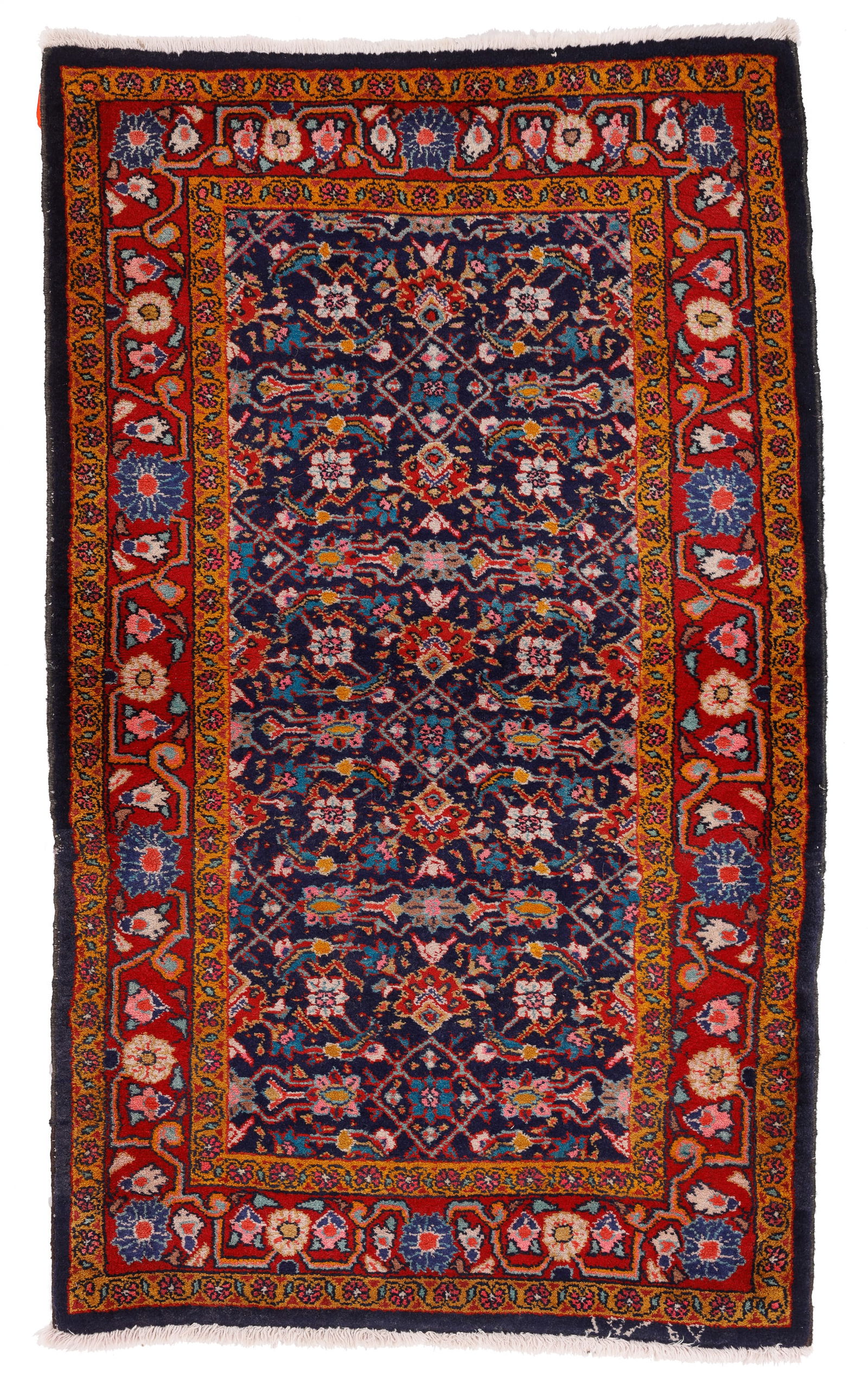 Blue Hamadan Rug, Persia, Mid 20th C., 3'0'' x 5'0'' (1 of 4)