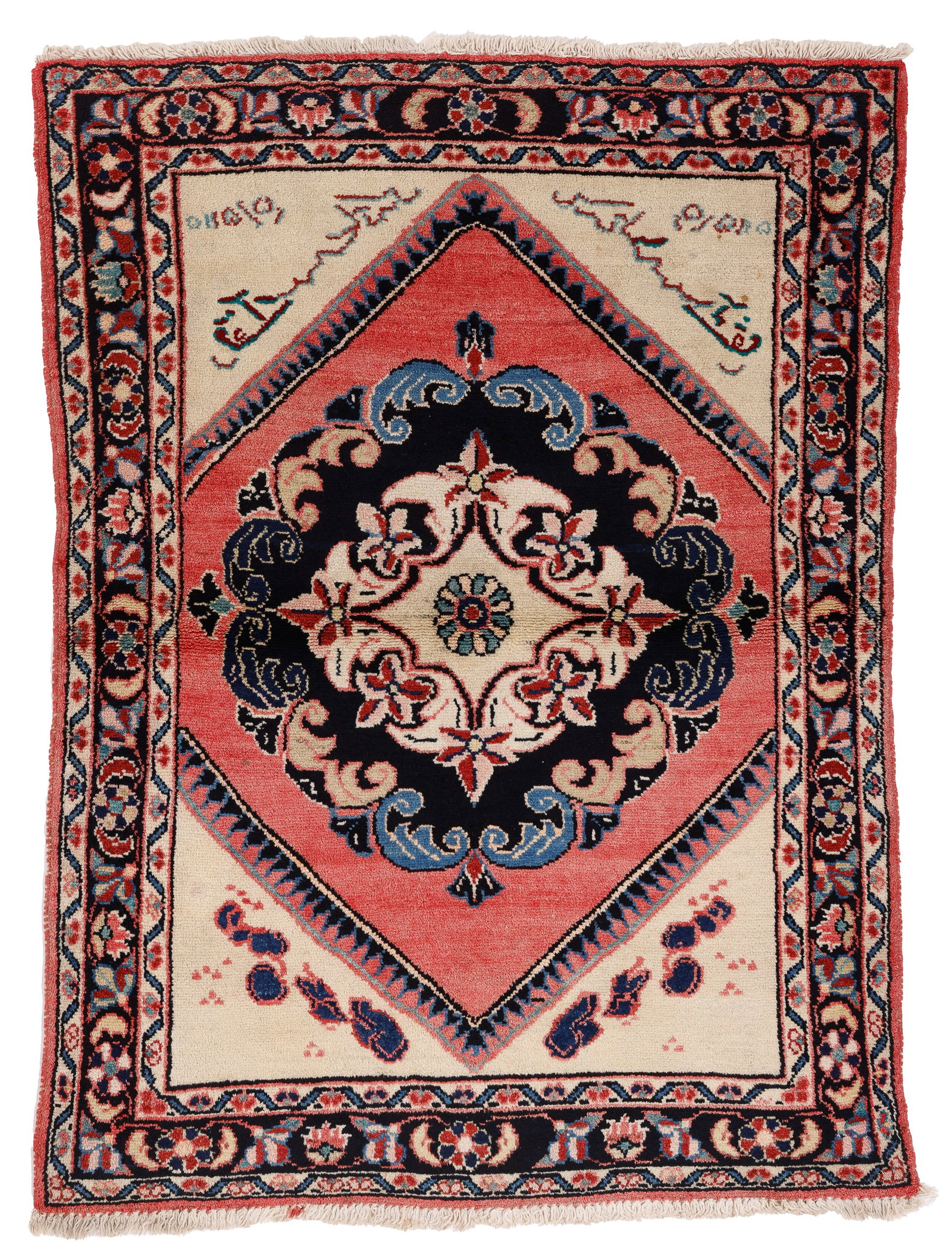 Lilihan Rug, Persia, Late 20th C., 3'4'' x 4'5'': Lilihan Rug, Persia, Late 20th C., 3'4'' x 4'5'' (102 x 135 cm). Weight: 9 lbs. Material: wool pile, cotton warp, cotton weft.