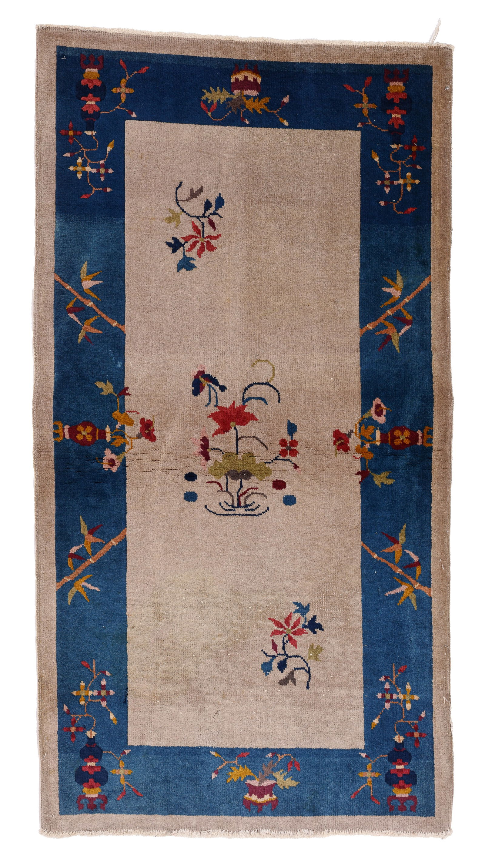 Chinese Art Deco Rug, China, Ca. 1940, 3'0'' x 5'10'' (1 of 4)