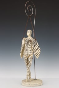 Valerie Bunnell (American, b. 20th C.) Articulated Ceramic Angel Puppet