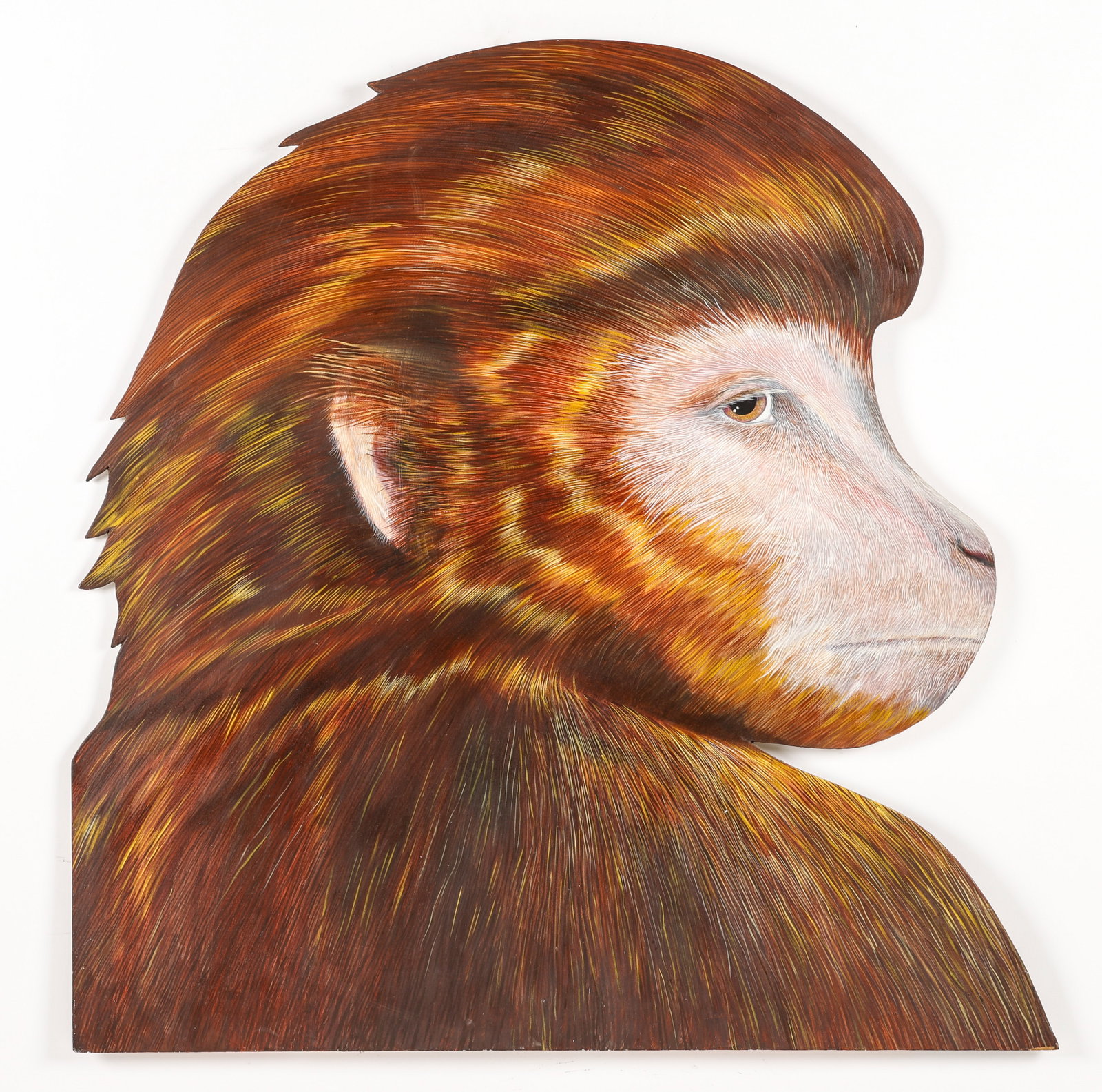 Cheryl Laemmle (b. 1947) Painting of Monkey, 1978: Cheryl Laemmle (American, b. 1947) Painting of Monkey, 1978, signed and dated. Unframed. Size: 45'' x 44'', 114 x 112 cm (board). Provenance: The Robert L. Pfannebecker Collection.