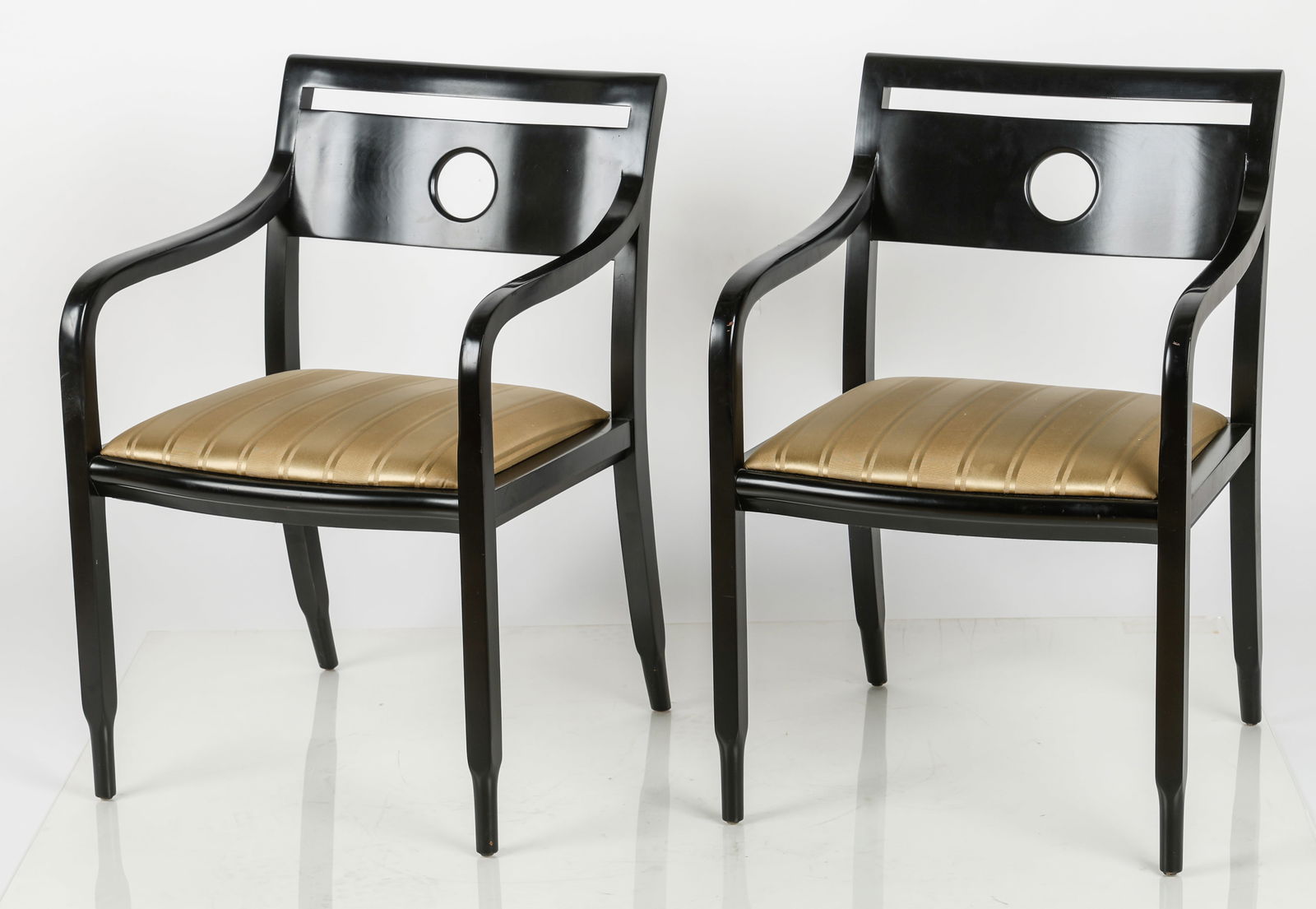 2 Ward Bennet Ebonized Cherry Side Chairs Marketed by Brickle and Assoc. NYC. (1 of 8)