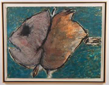 Val Sivilli (American, 20th c.) Encaustic Painting, 38"x50"