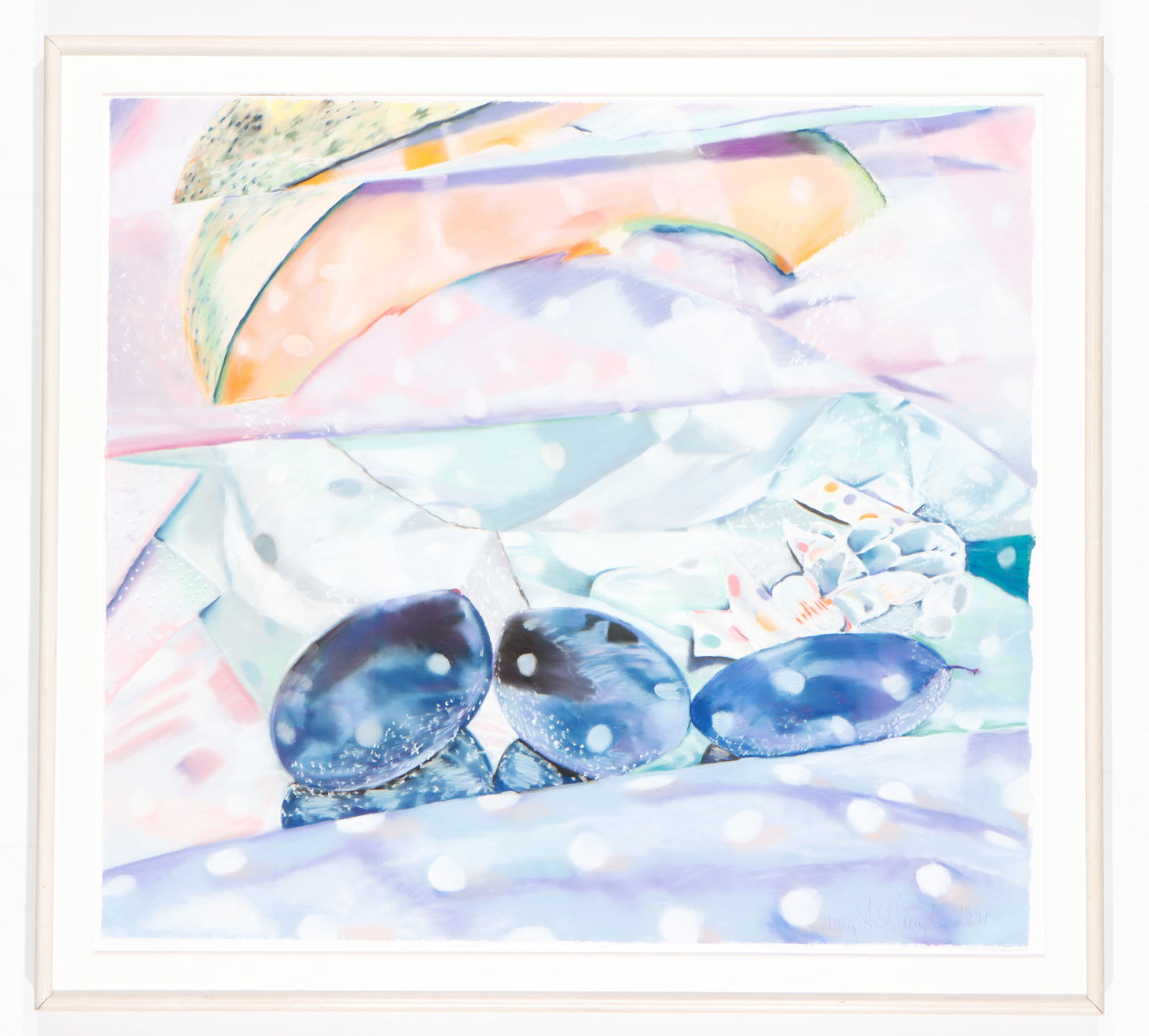 Nancy Staub Laughlin (20th c.) Pastel Painting, 38" x 42" (1 of 3)