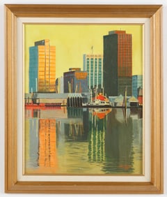 A.M. Levy (American/20th C.) Florida Skyline