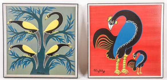 2 Works By Sky Issa (Died Circa 1989) Tingatinga