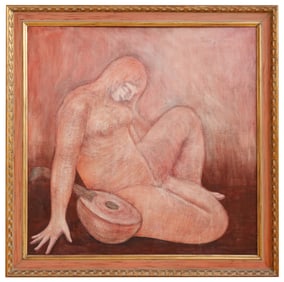 Frantz Beauvoir (Haitian/Haiti) Nude with Lute