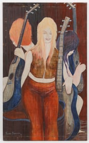 Frantz Beauvoir (Haitian/Haiti) 1960's Women with Guitars