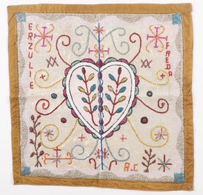 Haitian (20th c.) Vodou Drapeau Sequined Flag