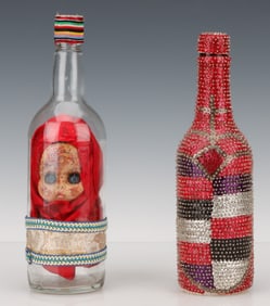 Two Haitian Vodou Bottles