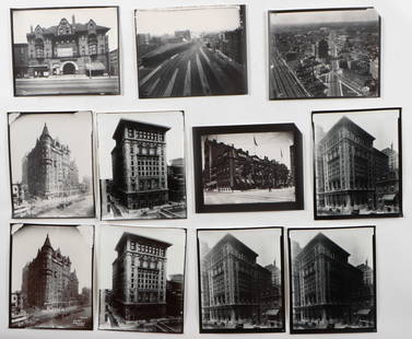 11 Photographs of Philadelphia Architecture: 11 Photographs of Philadelphia Architecture, darkroom prints from glass plates. Each size: Size: 8'' x 10'', 20 x 25 cm (sheet).