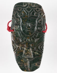 Mayan Style Carved Stone Pendant