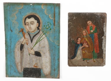 Two 19th C. Mexican Retablos