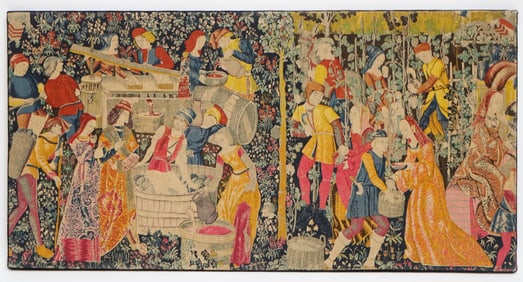 Les Vendanges Silkscreen Tapestry
