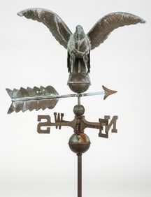 American Folk Art Copper Eagle Weathervane