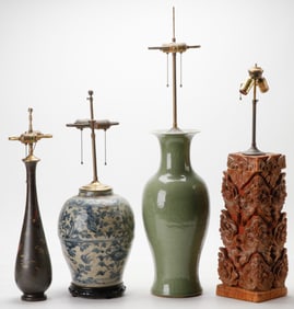 Group of 4 Asian Table Lamps