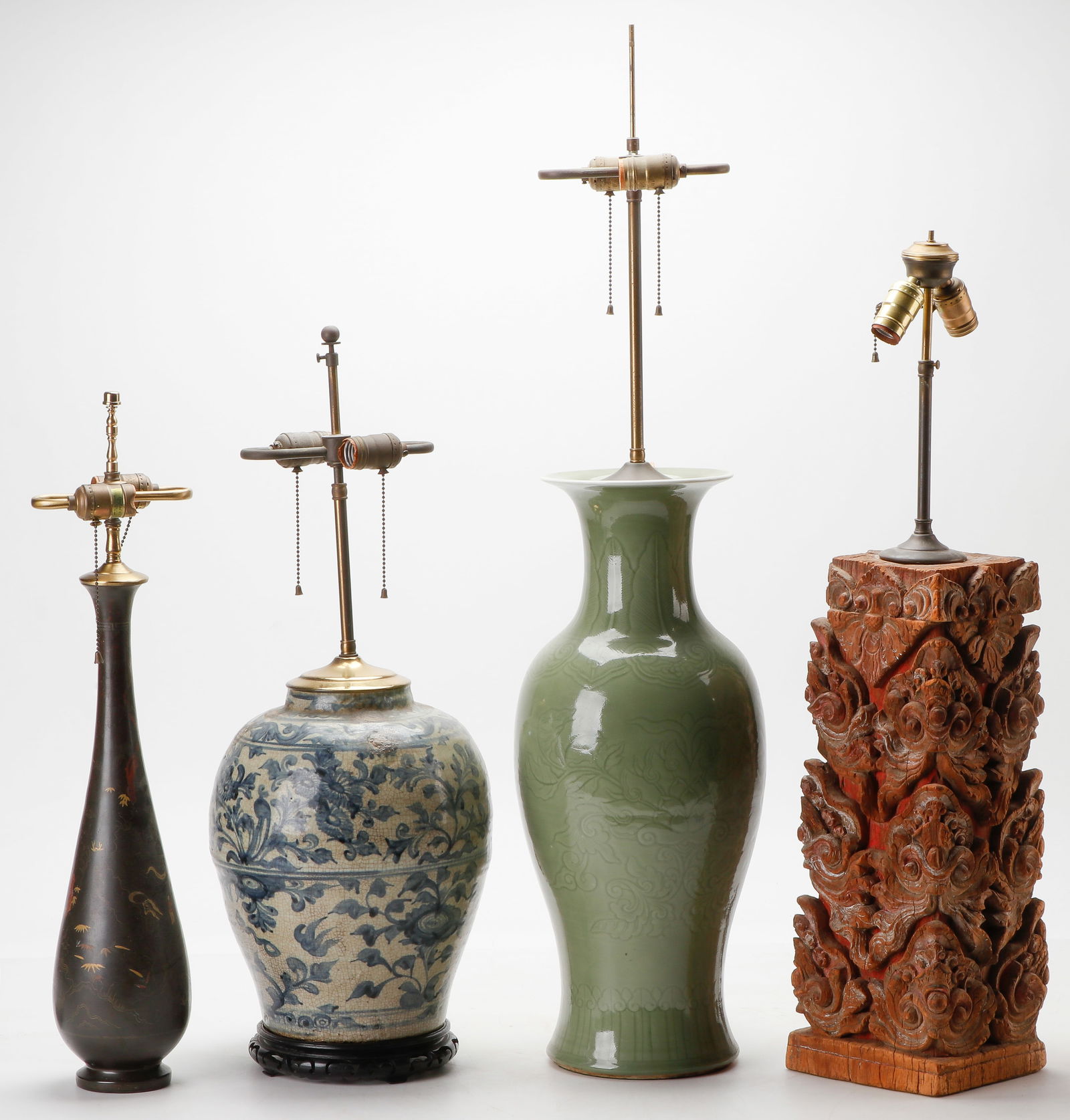 Group of 4 Asian Table Lamps (1 of 7)