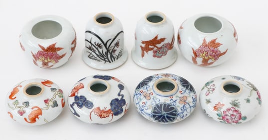 8 Chinese Porcelain Scholar's Objects